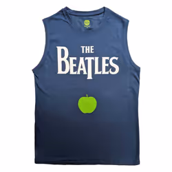 The Beatles Drop T Logo & Apple Muscle Tank - XXL, Blue