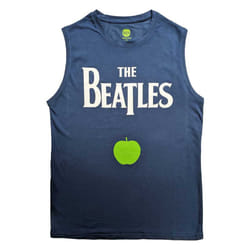 The Beatles Drop T Logo & Apple Muscle Tank - XXL, Blue