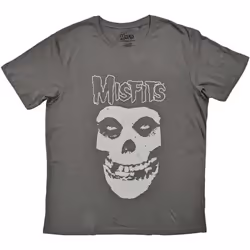 Misfits Logo And Fiend T Shirt - S, Charcoal