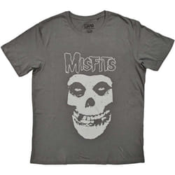 Misfits Logo And Fiend T Shirt - S, Charcoal