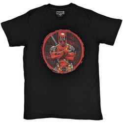 Deadpool T Shirt Arms Crossed new Official Marvel Black - S, Black