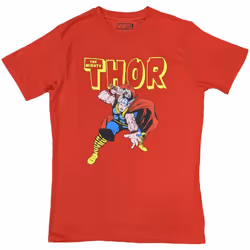 Thor T Shirt Hammer new Official Marvel Mens Red - L, Red