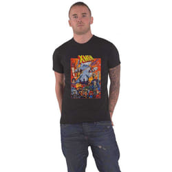 Marvel T Shirt X-Men Full Characters new Official Mens Black - L, Black