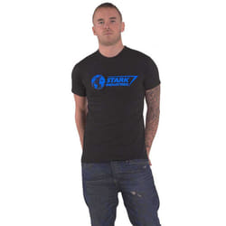 Marvel T Shirt Stark Industries Blue new Official Mens Black - M, Black