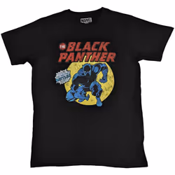 Black Panther T Shirt Retro Comic new Official Marvel Mens Black - M, Black