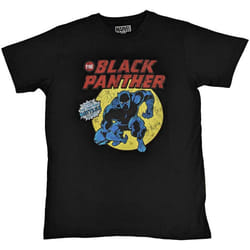 Black Panther T Shirt Retro Comic new Official Marvel Mens Black - M, Black