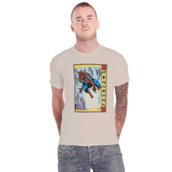 Marvel T Shirt Spiderman Japanese new Official Mens Sand - S, Natural