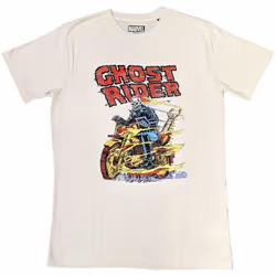 Marvel T Shirt Ghost Rider Bike new Official Mens Sand - L, Natural
