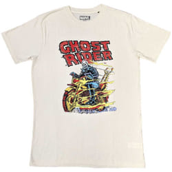 Marvel T Shirt Ghost Rider Bike new Official Mens Sand - L, Natural