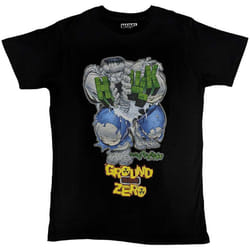 Marvel T Shirt Hulk Ground Zero new Official Mens black - S, Black