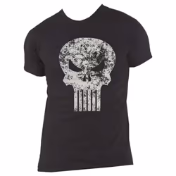 Punisher Distressed Logo T Shirt - S, Black