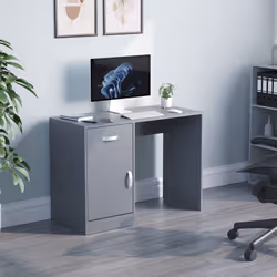 Hudson 1 Drawer 1 Door Computer Desk Office Study - Grey