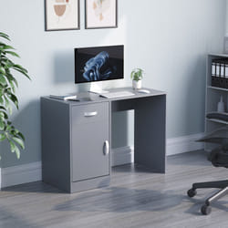Hudson 1 Drawer 1 Door Computer Desk Office Study - Grey