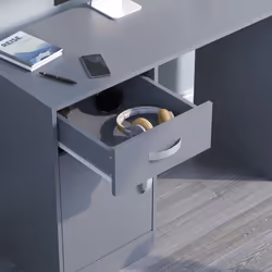 Hudson 1 Drawer 1 Door Computer Desk Office Study - Grey