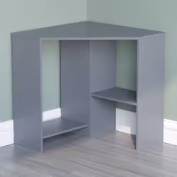 Hetton Corner Computer Desk PC Office Study Table - Grey