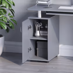 Otley 3 Drawer Computer Desk PC Office Workstation - Grey