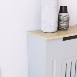 Arlington Radiator Cover Heating Cabinet Grey Oak - Adjustable