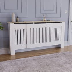 Arlington Radiator Cover Heating Cabinet White Oak - Adjustable