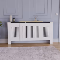 Arlington Radiator Cover Heating Cabinet White Oak - Adjustable