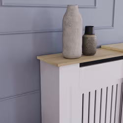 Arlington Radiator Cover Heating Cabinet White Oak - Adjustable