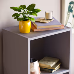 Oxford 3 Tier Cube Bookcase Library Shelving Unit - Grey