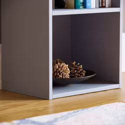 Oxford 5 Tier Cube Bookcase Tall Storage Display - Grey
