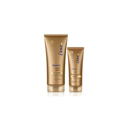 Dove Unilever DermaSpa Body Lotion Summer Revived Self-Tanning Medium to Dark, 200ml with Dove Derma Spa Face Cream Summer Revived Medium to Dark,