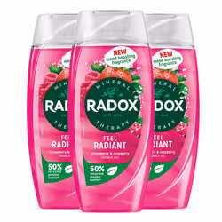 Mineral Therapy Shower Gel Feel Radiant with Nature Inspired Mood Boosting Fragrance Body Wash for Women Blended with Strawbe ...