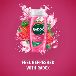 Mineral Therapy Shower Gel Feel Radiant with Nature Inspired Mood Boosting Fragrance Body Wash for Women Blended with Strawberry and Raspberry, 225ml
