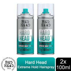 Bed Head by TIGI Hard Head Hairspray for Long-Lasting Extreme Hold 100 ml, 2pack