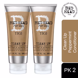 Bed Head for Men by TIGI Clean Up Mens Daily Conditioner for Normal Hair 200ml,2pk