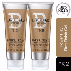 Bed Head for Men by TIGI Power Play Mens Hair Gel for Strong Hold 200ml, 2pk