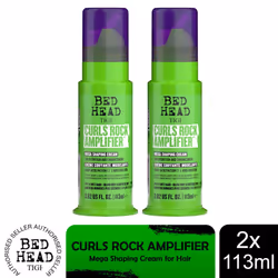 Bed Head by TIGI Curls Rock Amplifier Hair Cream for Curly & Wavy Hair 113ml,2pk