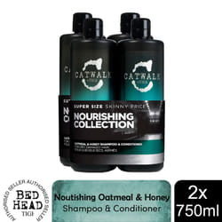 Bed Head by TIGI Shampoo & Conditioner Oatmeal & Honey Duo with Pump 750ml[Buy 2]