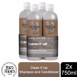 Bed Head for Men Shampoo & Conditioner Clean It Up Duo 750ml [BUY 2 - DUO PACK]