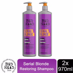 Bed Head Serial Blonde Shampoo for Damaged Blonde Hair 970ml, 2 Pack