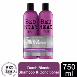 Bed Head TIGI Dumb Blonde Shampoo & Conditioner for Coloured Hair, 750ml Duo