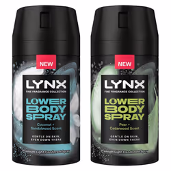 Lynx Lower Body Bundle Spray Coconut + Sandalwood & Pear + Cedarwood, 100ml