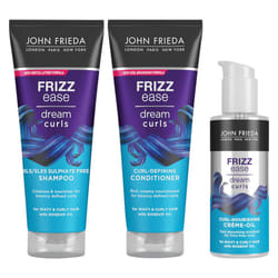 John Frieda Curl Hydration Bundle Shampoo, Conditioner 250ml with CrÃ¨me, 150ml