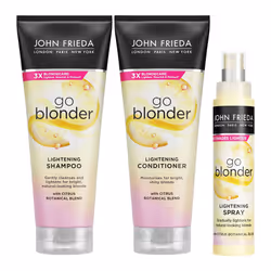 John Frieda Go Blonder Lightening Bundle Shampoo, Conditioner 250ml & Spray100ml