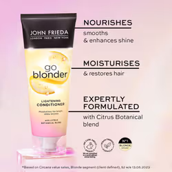 John Frieda Go Blonder Lightening Bundle Shampoo, Conditioner 250ml & Spray100ml