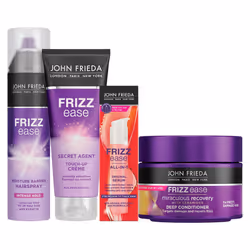 John Frieda Frizz Ease Haircare Bundle of Hairspray, Creme, Serum & Mask