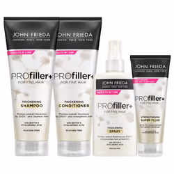 John Frieda Profiller+ Haircare Bundle - Shampoo, Conditioner, Spray & Super Fluid
