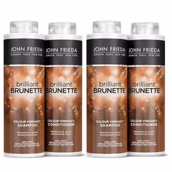 2x John Frieda Brilliant Brunette Colour Protecting Shampoo & Conditioner Duo Pk