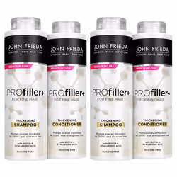 2x John Frieda Shampoo & Conditioner Duo Pack Pro Filler+ For Fine Hair, 500ml