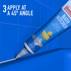 Unibond Silicone Sealant Anti-Mould & Waterproof for Kitchen & Bathroom, 147g 3 Pack