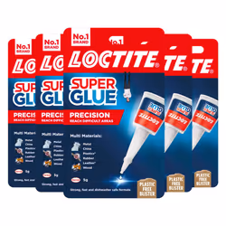 Loctite Super Glue Precision Durable & Extra Long for Multi Material 5g, 5 Pack