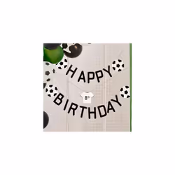 Customisable Happy Birthday Football Bunting Party Decoration Banner,Green