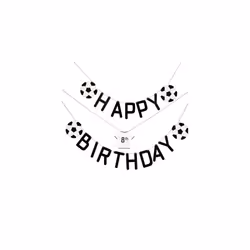 Customisable Happy Birthday Football Bunting Party Decoration Banner,Green