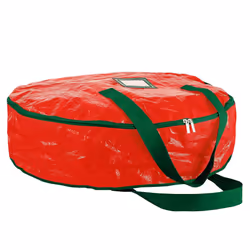 Christmas Door Wreath Garland Storage Zipped Bag Round Xmas Wall Decorations Box